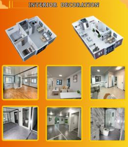 Maison pliante en conteneur extensible <span class=keywords><strong>de</strong></span> 40 pieds Maison préfabriquée en conteneur à 2 chambres Plans Maison en conteneur extensible - Product Image 4