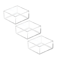 Organisateur de bureau en acrylique empilable, 50 pièces, pour le bureau et la maison, Clips à papier à bande adhésive