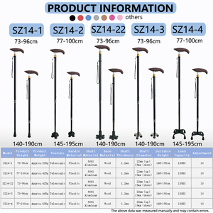 折りたたみ式軽量アルミ製調節可能携帯杖、男性女性高齢者向け - Product Image 6