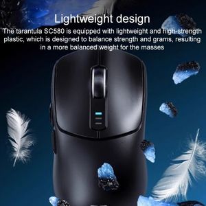 เมาส์เกมมิ่งไร้สาย AULA SC580 3D Ergonomic LED Backlit 10000 DPI แบบสามโหมด ชาร์จได้ สำหรับสำนักงานและเล่นเกม ใช้พอร์ต USB - Product Image 4