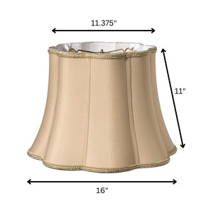 Paralume in oro Vintage 16 \ "melone capesante Shantung eleganti cover e sfumature - Product Image 3