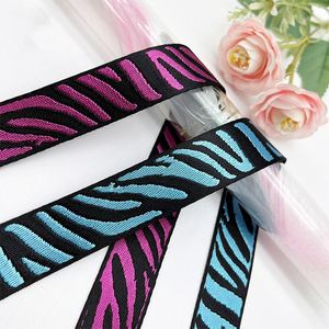 Ruban personnalisé en nylon jacquard réfléchissant de 38 mm, style tendance, certifié Oeko-Tex, pour la décoration de chapeaux colorés et le textile de maison - Product Image 6