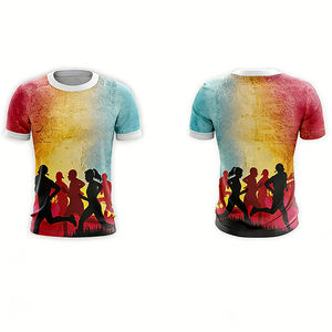 เสื้อยืดผู้ชายแบบใหม่ ดีไซน์เองได้ ผลิตจากโพลีเอสเตอร์ 100% ขายดีที่สุด แบบเปล่า แขนสั้น ขายส่ง รับสกรีนลายแบบซับลิเมชั่น ระบายอากาศ แห้งเร็ว - Product Image 6