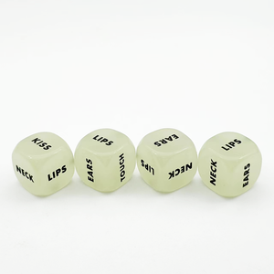 <strong>Custom</strong> Wholesale Funny Love <strong>Sex</strong> <strong>Dice</strong> Set Adult Couple <strong>Game</strong> Glow in the Dark Sexy <strong>Game</strong> 16mm Printed Resin <strong>Dice</strong> - Product Image 3