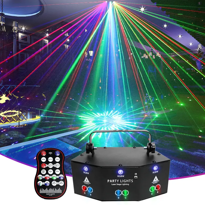 Luz Beam RGBW de 9 ojos, sistema de luz láser DMX512, para espectáculos, escenarios, discotecas, fiestas, eventos, equipo de DJ, proyector, venta directa de fábrica