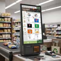 Système de point de vente multifonctionnel 23,8 pouces - Terminal de paiement tactile en libre-service, installation murale/montée sur support/de bureau, Intel I3/i5/i7