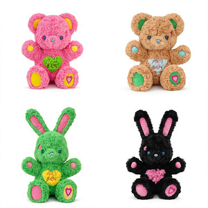 Coussin de canapé en peluche en forme d'ours de la série Baby Bubble Gum, rembourré en coton PP, rose, pour <span class=keywords><strong>dormir</strong></span> - Product Image 2