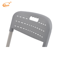 Ensemble bureau et chaise individuels robustes en forme de C avec structure en acier, hauteur réglable ergonomique, pour étudiant