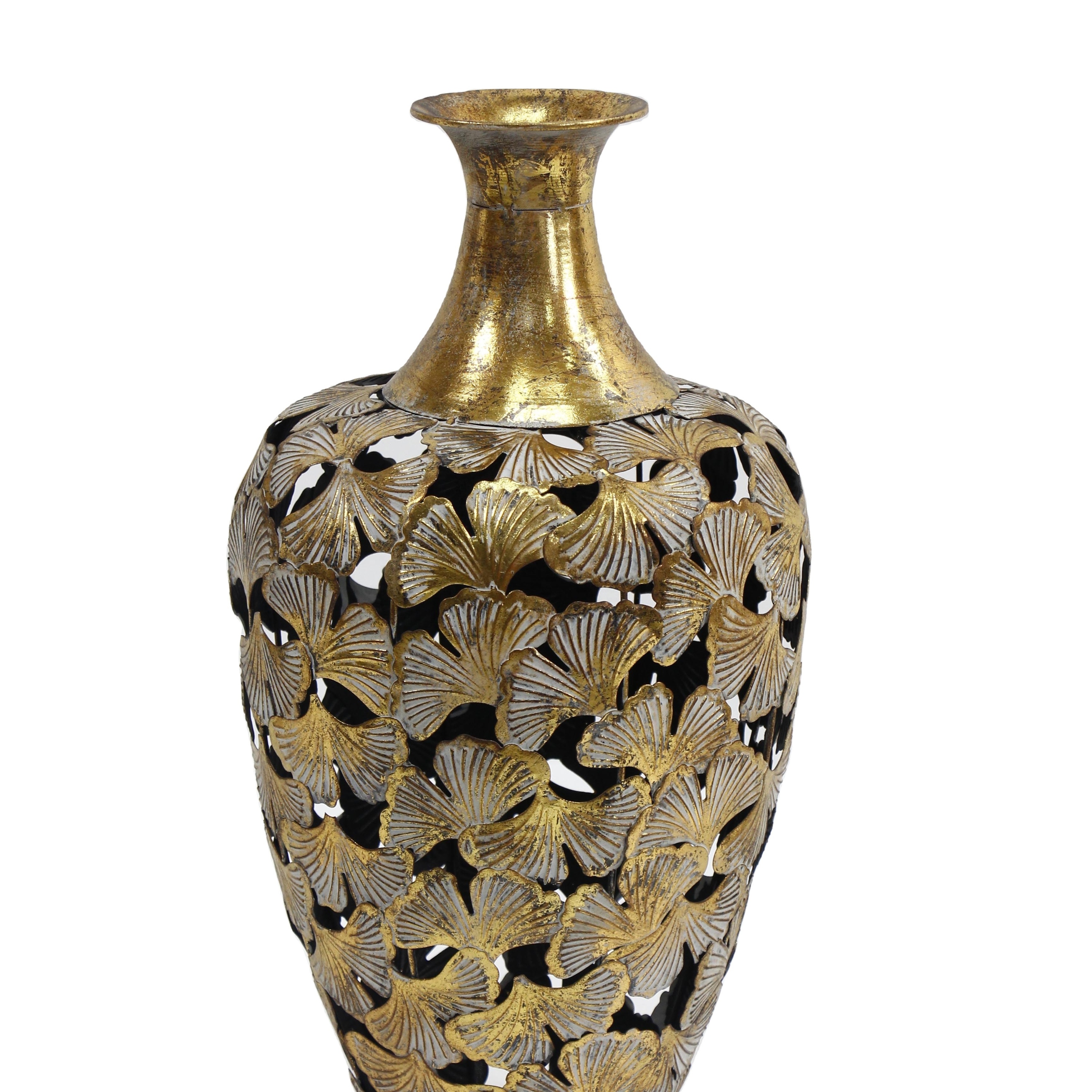 Nordic Luxury Gold metal floor flower vase for Living room decoration