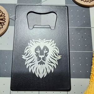 Sublimation Blank Stainless Steel Laser Engraved <b>Wallet</b> Sized Peach a Beer Custom Credit Card Bottle Opener - Product Image 5