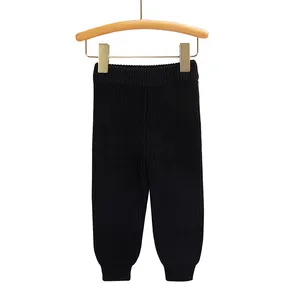 Orgnaic cotton knitted baby pants customize baby boys' bottoms wholesale newborn trousers sweatpants baby clothes infant joggers