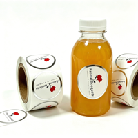 Étiquettes d'emballage pour jus en feuille d'argent personnalisées, durables, certifiées FSC et UL, brillantes, imperméables, autocollantes de haute qualité