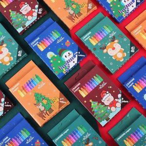 Ensemble de crayons de cire 8 couleurs, couleurs vives pour le coloriage, le graffiti, l'art, le dessin, cadeau pour l'école primaire, la maternelle, prix, Noël - Product Image 3