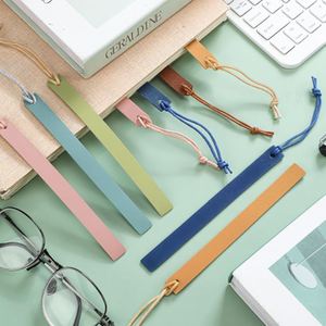 Premium PU Leather <b>Bookmark</b> Classic Page Keeper with Leather Strap Thin Book Mark Perfect <b>Gift</b> for Bookworms Writers Students - Product Image 1