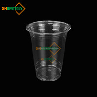 Gobelets jetables transparents en plastique PET de qualité alimentaire avec couvercle pour boissons – Vente en gros