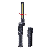 1000 lm Wiederaufladbare IP20 COB Faltbare Magnetische Arbeitsleuchte mit Batterieanzeige für Autoreparatur und Garage