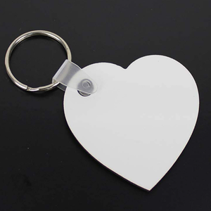 <b>Customized</b> logo Creativity Heart Shaped MDF Wooden Sublimation <b>Keychain</b> - Product Image 6