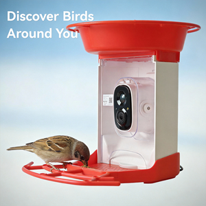 Mangeoire à colibris solaire avancée avec caméra, surveillance sans fil et connectivité multi-appareils pour les amoureux des oiseaux - Product Image 1