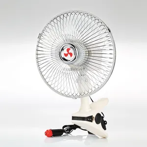 Factory price 24v ventilation 12v dc oscilliating portable mini fan for truck rv electric cooling car fan with clip