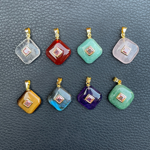 Altın Kaplama Alaşımlı Punk Tarzı Takı Seti, Madeni Para Kolye, Bileklik, Çerçeveli Taş İşlemeli, Yıldönümü/Nişan İçin - Product Image 2