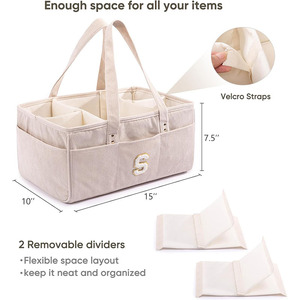 Panier <span class=keywords><strong>à</strong></span> couches initial <span class=keywords><strong>personnalisé</strong></span> pour bébé <span class=keywords><strong>Sac</strong></span> multifonctionnel pour maman <span class=keywords><strong>Sac</strong></span> organisateur portable pour couches pour bébé - Product Image 4
