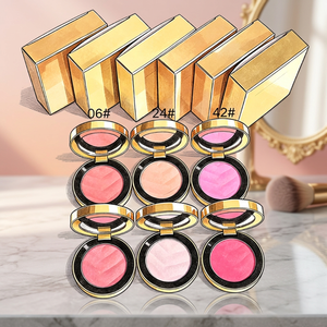Palette de fard à joues minéral végétalien de haute qualité, 10 couleurs très vendues, haute pigmentation, couleur rose naturelle, effet illuminateur - Product Image 3