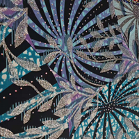 Kain Katun Cetak Lilin Afrika Baru dengan Batu Glitter Foil Emas dan Kain Ankara Warna-warni untuk Gaun, Penutup Kepala, Tas, Kerajinan Tangan