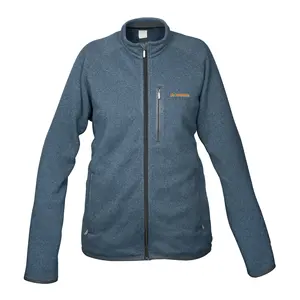 Veste en polaire d'extérieur Truper pour femmes, coupe-vent, fermeture éclair intégrale, col montant, couleur bleu uni, coupe régulière, vêtements de sport d'hiver - Product Image 1
