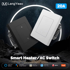 Moes Star Series ZigBee Mesh Tuya สมาร์ท20A สวิตซ์อัจฉริยะสำหรับบ้านสวิตช์ตรวจสอบพลังงานเวลาเครื่องทำน้ำอุ่นไฟฟ้ากระแสสลับสวิตช์<span class=keywords><strong>แอ</strong></span>ร์ - Product Image 1