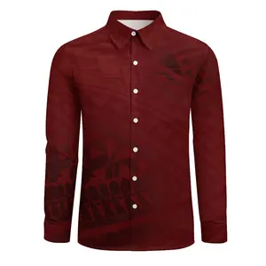 fashion men polynesian printed shirts wholesale male clothes big size men shirt latest tribal design island formal shirts