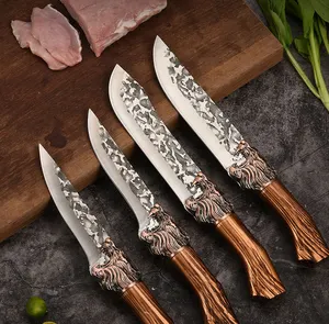 Juego de maletín de cuchillos de chef de barbacoa de cocina japonesa afilada comercial profesional con soporte de bloque de cuchillos de cisne