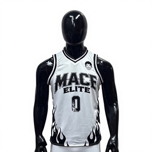 Conjunto de Camiseta de Baloncesto MACE ELITE Sublimada 100% Poliéster Cuello en V Sin Mangas Transpirable Unisex Adulto Todas las Temporadas - Product Image 3
