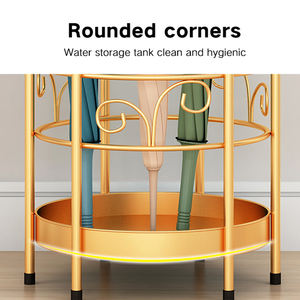 Étagère de rangement parapluie en acier inoxydable, couleur or, 80 cm, suspension de porte - Product Image 6