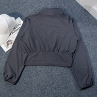 Vestes de randonnée à col montant et à séchage rapide personnalisées UPF 50 + pour femmes, coupe-vent, respirantes, anti-UV, vestes de yoga de grande taille pour femmes 2025