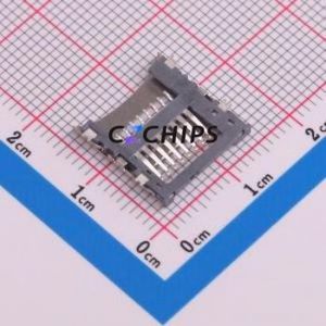 M6016-01 SD Card / Memory Card Connector SMD Connector Flip Cover Type MicroSD Card (TF Card) 1.8mm - Product Image 2