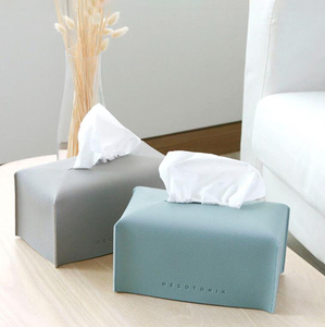 Thả mô hộp khăn ăn giấy tổ chức PU da hình chữ nhật mô trường hợp nhà văn phòng Mô chủ giấy vệ sinh cho bàn - Product Image 1