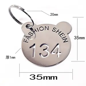 New Cartoon Stainless Steel Number Plate Circular Hollowed Out Metal Number Plate Custom Arabic Letter Tag