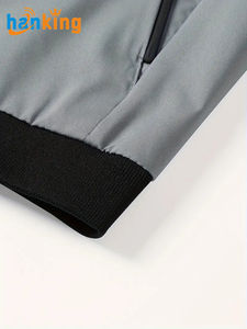 Nouveaux hommes lettre brodé Baseball manteaux haute qualité hommes Varsity veste décontracté col montant solide Bomber vestes - Product Image 6