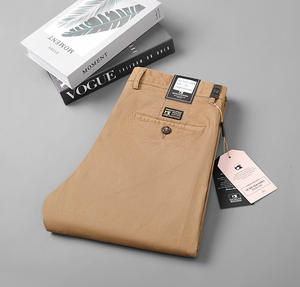Pantalon d'Été <span class=keywords><strong>Homme</strong></span> Taille Moyenne Style <span class=keywords><strong>Costume</strong></span> Chino Pantalon Mince de Travail Bureau Cérémonie Habillé Affaires Social Extensible - Product Image 5