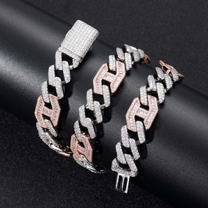 Nuevo Lanzamiento: Cadena Cubana de Moissanita para Hombre, 2 Filas, 8mm-14mm, Estilo Hip Hop, Plata de Ley 925, Collar de 20 Pulgadas, Regalo - Product Image 3