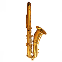 Eastern Music Professional B Flat Bass Saxophone Gold Lacquered Brass Body Woodwind Instrument Custom Engraving