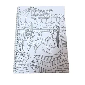 Высококачественная печать книг на спиральном переплете Мягкая обложка для раскраски для детей