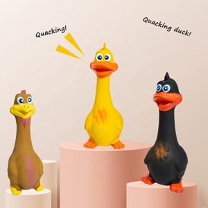 Eco Friendly Natural Latex Animal with Built in <strong>Squeaker</strong> for Teething Training Interactive Boredom Relief Pet <strong>Dog</strong> Chew <strong>Toy</strong> - Product Image 1