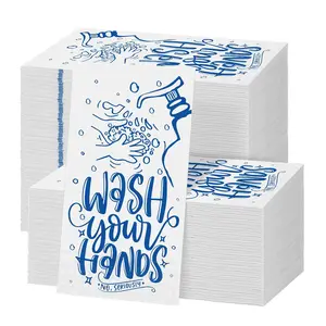 Premium Luxury Disposable Custom Printing Designs 17"x17" Linen Feel Serviette Dinner Table Tea Papier Paper Napkins Towels