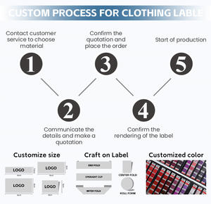 Etiquetas Tejidas de Moda de Fábrica, Etiquetas de Impresión Personalizadas para Ropa, Etiquetas de Cuidado del Cuello, Etiquetas Tejidas para Camisas - Product Image 6