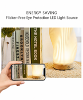 Lámpara de Noche Decorativa Impresa en 3D con Base de Madera PLA, Recargable, Táctil, Regulable, Luz Blanca Cálida, para Escritorio, Hogar, Regalo