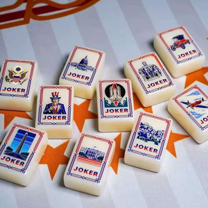 American Mahjong Tiles Set 160 Pieces Classic Design Patriotic Theme 250th Anniversary Commemorative <b>Game</b> for 4 Players - Product Image 5