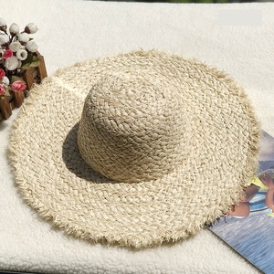 Fabricant Personnalisé Usine Été Pliable Large Bord Plage Raffie Chapeau de Soleil Chapeau de Paille Casquette avec Protection Uv - Product Image 4