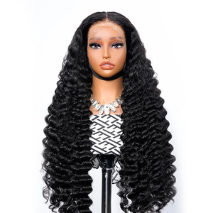Ananas Vague HD Transparent Vague Profonde Pouces Long Brésilien Avant de Lacet Perruque de Cheveux Humains pour les Femmes Profonde Bouclés Avant de Lacet Perruques - Product Image 1