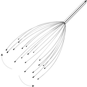 Venta al por mayor caliente forma de pulpo cepillo de masaje del cuero cabelludo garra masajeador de cabeza de alambre de acero inoxidable - Product Image 2